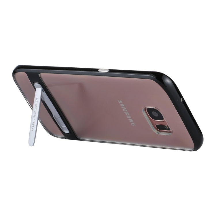 GOOSPERY for Galaxy S7 Edge Detachable Electroplating Bumper Frame + TPU Shockproof Protective Back Cover Case with Holder