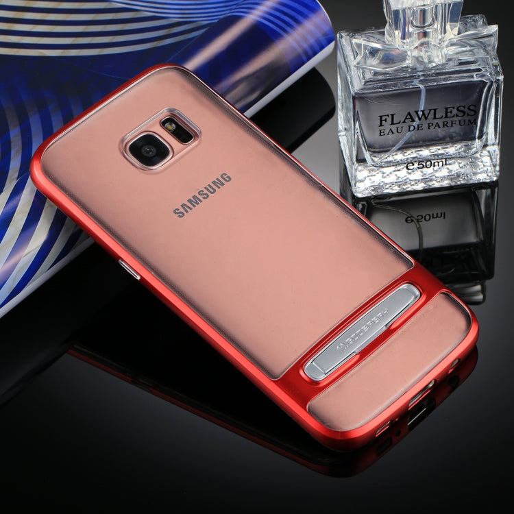 GOOSPERY for Galaxy S7 Edge Detachable Electroplating Bumper Frame + TPU Shockproof Protective Back Cover Case with Holder