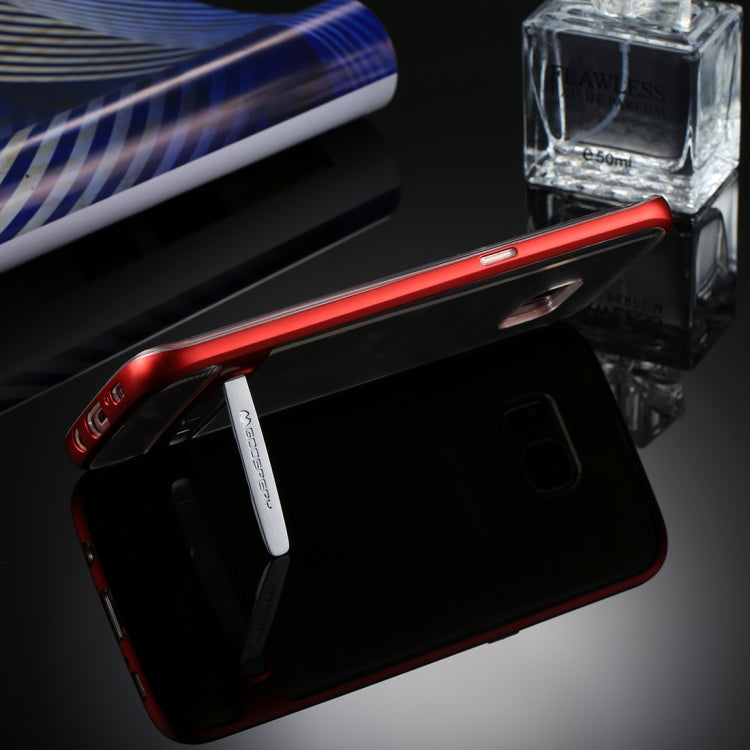 GOOSPERY for Galaxy S7 Edge Detachable Electroplating Bumper Frame + TPU Shockproof Protective Back Cover Case with Holder
