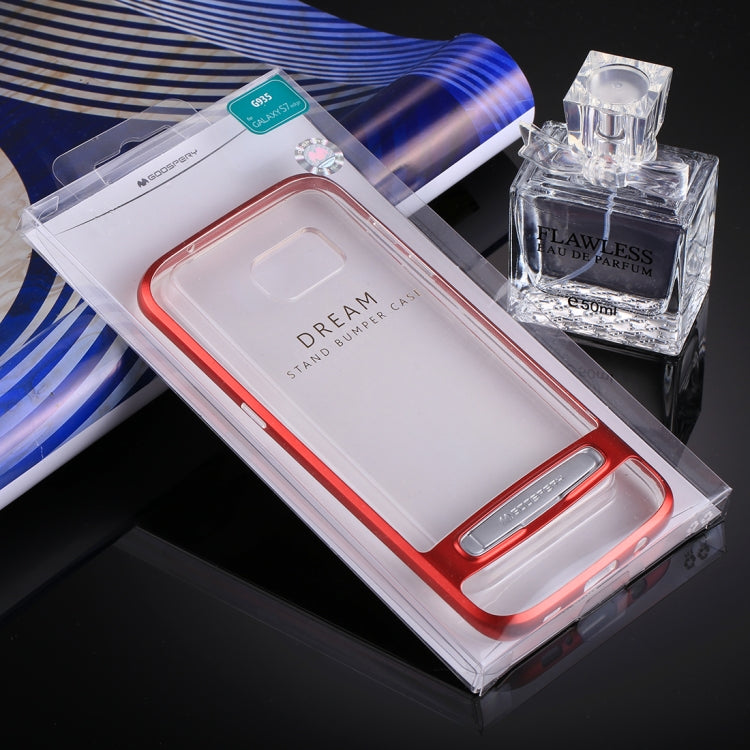 GOOSPERY for Galaxy S7 Edge Detachable Electroplating Bumper Frame + TPU Shockproof Protective Back Cover Case with Holder