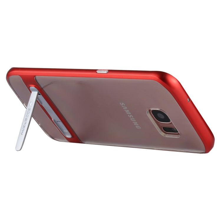 GOOSPERY for Galaxy S7 Edge Detachable Electroplating Bumper Frame + TPU Shockproof Protective Back Cover Case with Holder