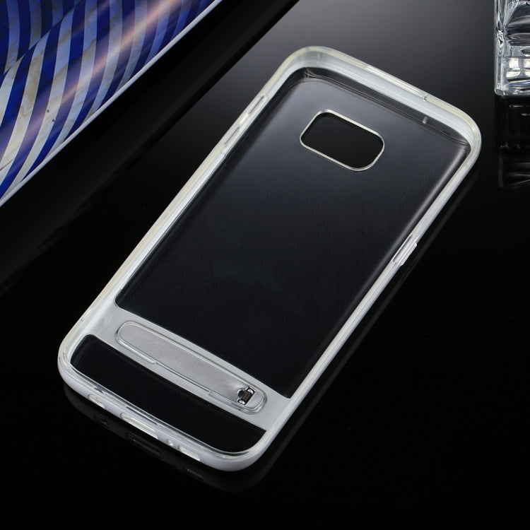 GOOSPERY for Galaxy S7 Edge Detachable Electroplating Bumper Frame + TPU Shockproof Protective Back Cover Case with Holder