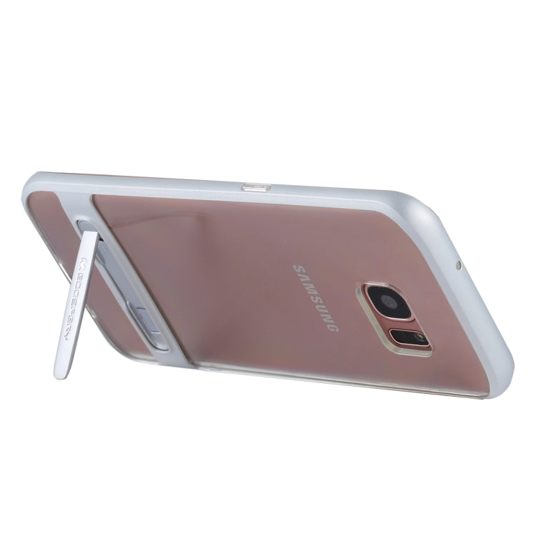 GOOSPERY for Galaxy S7 Edge Detachable Electroplating Bumper Frame + TPU Shockproof Protective Back Cover Case with Holder