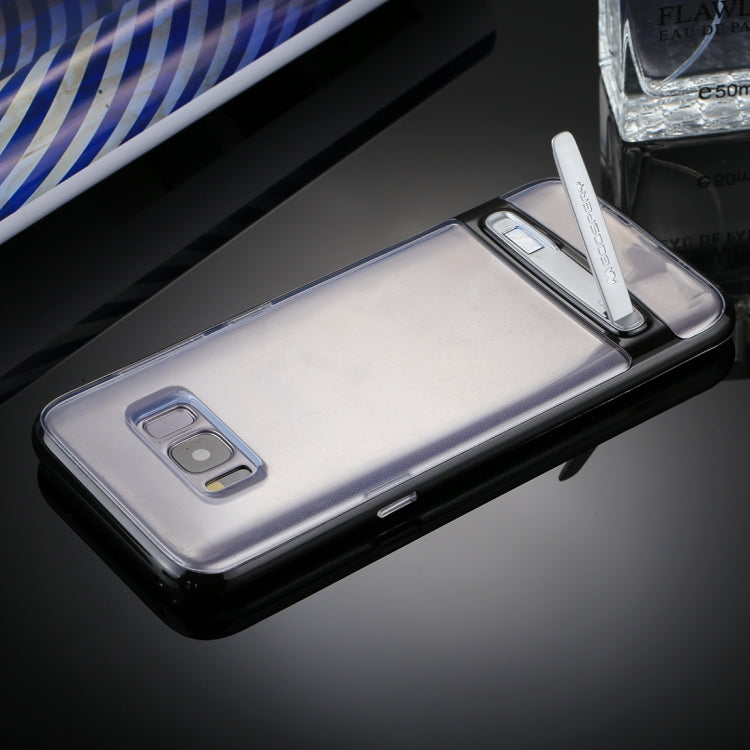 GOOSPERY for Galaxy S8 Detachable Electroplating Bumper Frame + TPU Shockproof Protective Back Cover Case with Holder