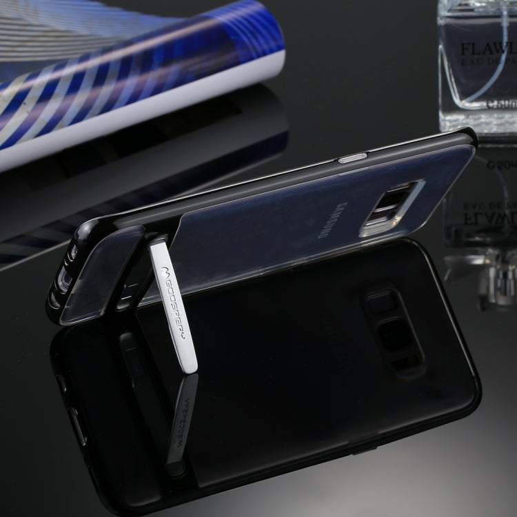 GOOSPERY for Galaxy S8 Detachable Electroplating Bumper Frame + TPU Shockproof Protective Back Cover Case with Holder