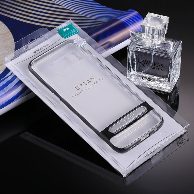 GOOSPERY for Galaxy S8 Detachable Electroplating Bumper Frame + TPU Shockproof Protective Back Cover Case with Holder