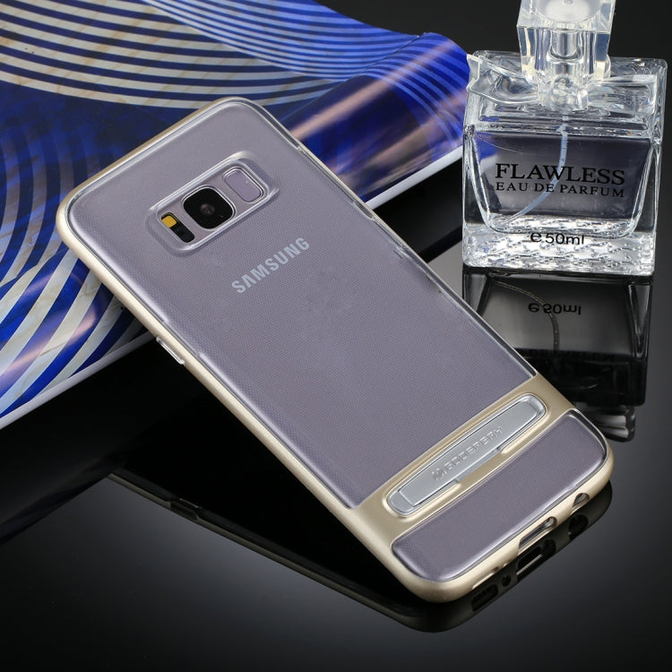 GOOSPERY for Galaxy S8 Detachable Electroplating Bumper Frame + TPU Shockproof Protective Back Cover Case with Holder