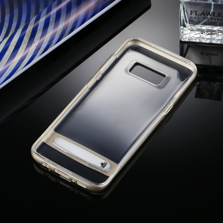 GOOSPERY for Galaxy S8 Detachable Electroplating Bumper Frame + TPU Shockproof Protective Back Cover Case with Holder