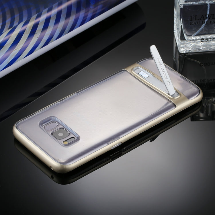 GOOSPERY for Galaxy S8 Detachable Electroplating Bumper Frame + TPU Shockproof Protective Back Cover Case with Holder