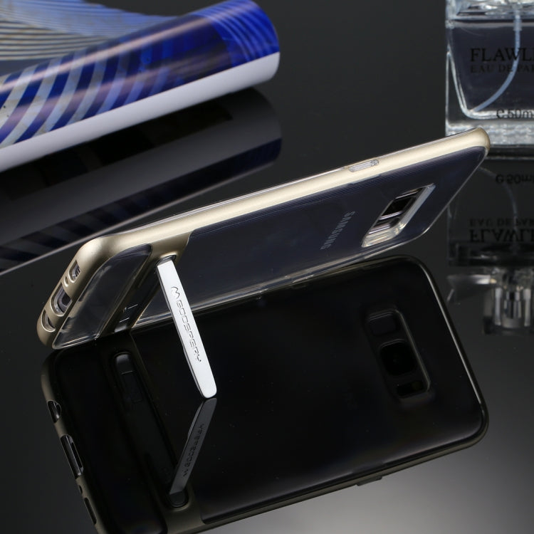 GOOSPERY for Galaxy S8 Detachable Electroplating Bumper Frame + TPU Shockproof Protective Back Cover Case with Holder