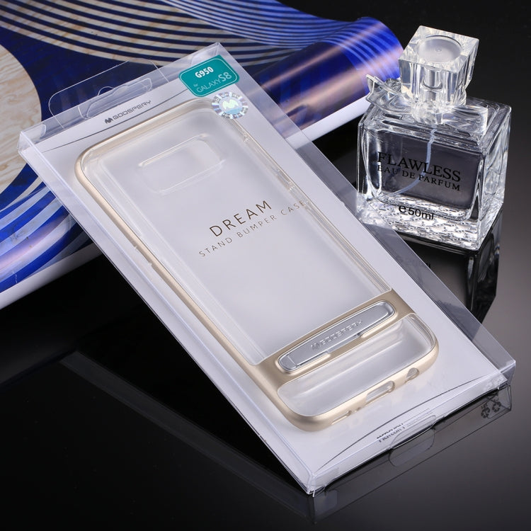 GOOSPERY for Galaxy S8 Detachable Electroplating Bumper Frame + TPU Shockproof Protective Back Cover Case with Holder