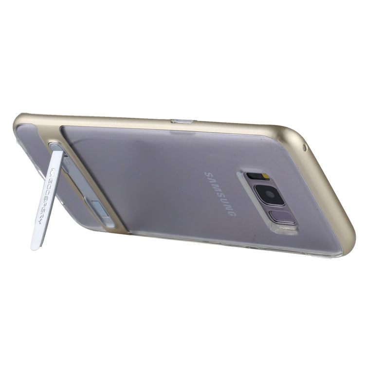 GOOSPERY for Galaxy S8 Detachable Electroplating Bumper Frame + TPU Shockproof Protective Back Cover Case with Holder