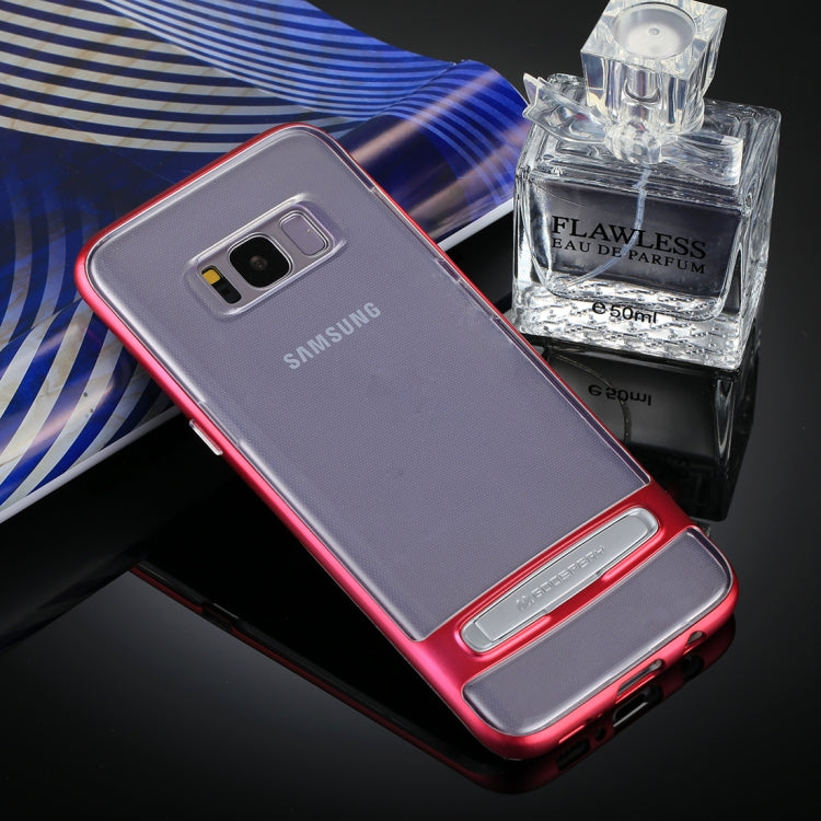 GOOSPERY for Galaxy S8 Detachable Electroplating Bumper Frame + TPU Shockproof Protective Back Cover Case with Holder