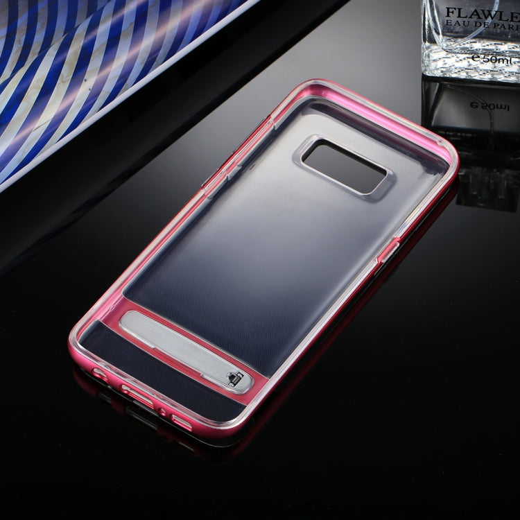 GOOSPERY for Galaxy S8 Detachable Electroplating Bumper Frame + TPU Shockproof Protective Back Cover Case with Holder