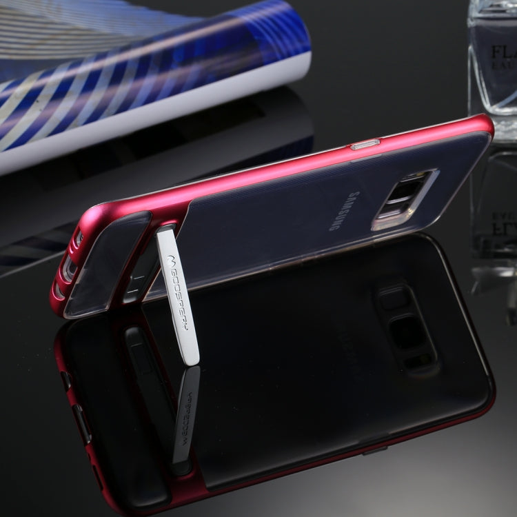 GOOSPERY for Galaxy S8 Detachable Electroplating Bumper Frame + TPU Shockproof Protective Back Cover Case with Holder