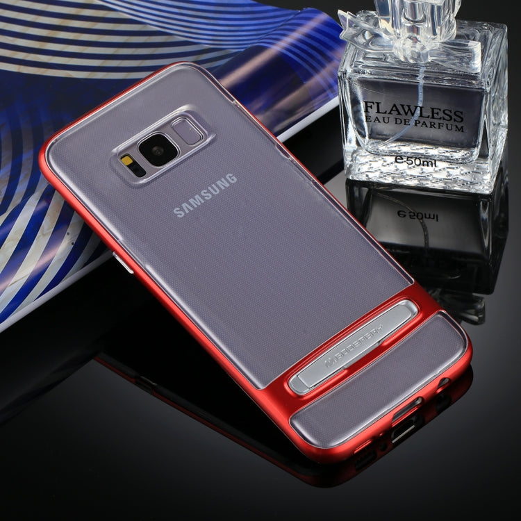 GOOSPERY for Galaxy S8 Detachable Electroplating Bumper Frame + TPU Shockproof Protective Back Cover Case with Holder