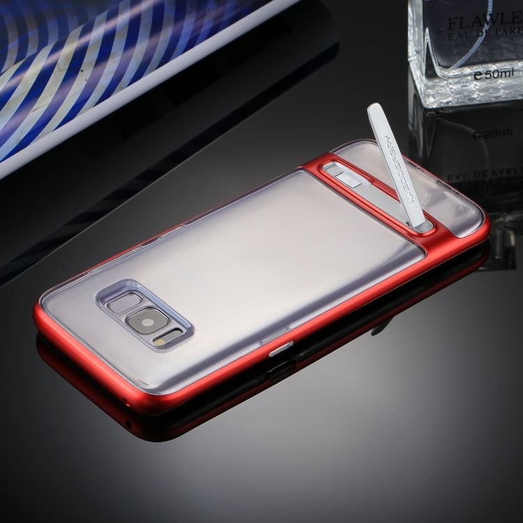 GOOSPERY for Galaxy S8 Detachable Electroplating Bumper Frame + TPU Shockproof Protective Back Cover Case with Holder