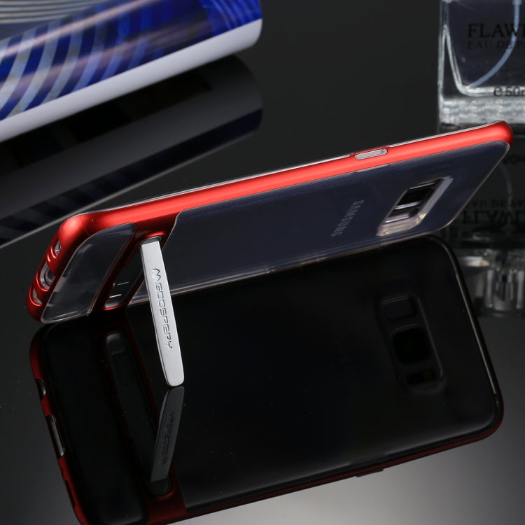 GOOSPERY for Galaxy S8 Detachable Electroplating Bumper Frame + TPU Shockproof Protective Back Cover Case with Holder