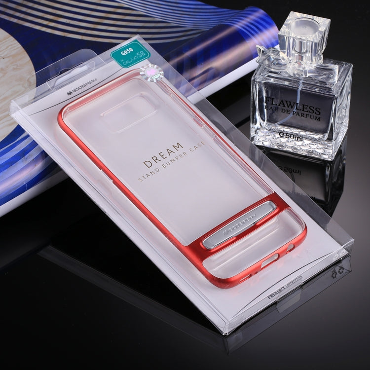 GOOSPERY for Galaxy S8 Detachable Electroplating Bumper Frame + TPU Shockproof Protective Back Cover Case with Holder