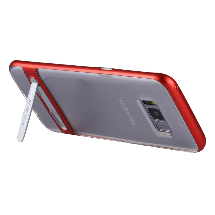 GOOSPERY for Galaxy S8 Detachable Electroplating Bumper Frame + TPU Shockproof Protective Back Cover Case with Holder