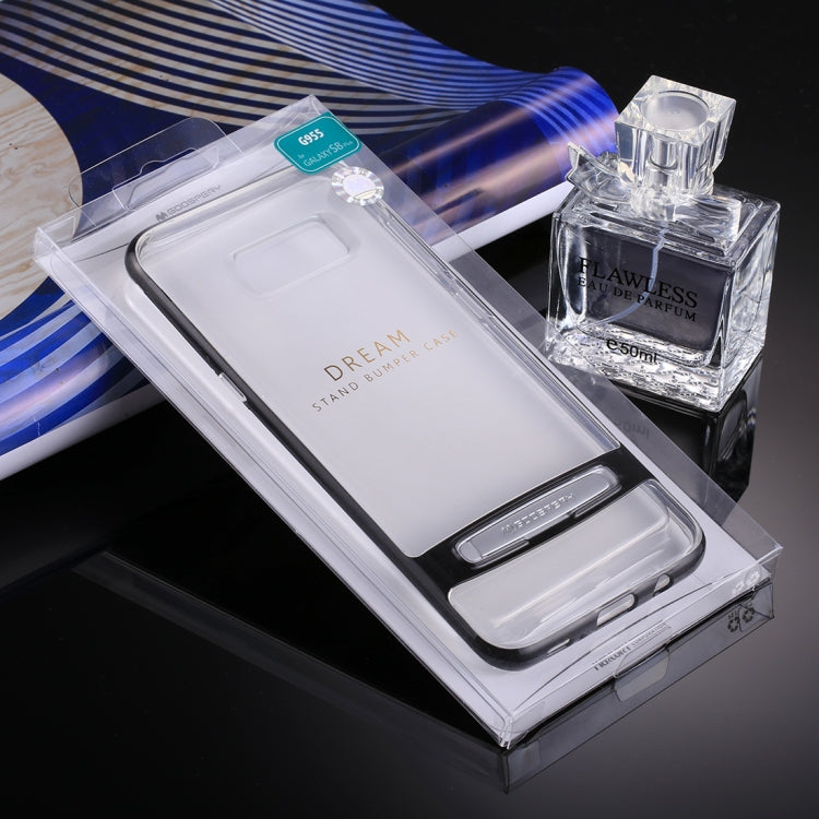 GOOSPERY for Galaxy S8 + Detachable Electroplating Bumper Frame + TPU Shockproof Protective Back Cover Case with Holder