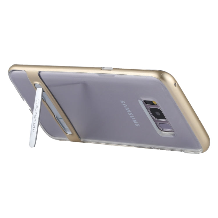 GOOSPERY for Galaxy S8 + Detachable Electroplating Bumper Frame + TPU Shockproof Protective Back Cover Case with Holder