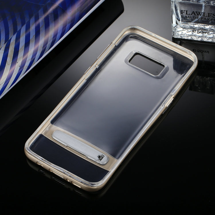 GOOSPERY for Galaxy S8 + Detachable Electroplating Bumper Frame + TPU Shockproof Protective Back Cover Case with Holder