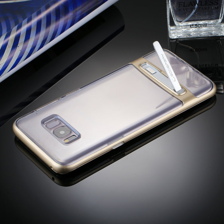 GOOSPERY for Galaxy S8 + Detachable Electroplating Bumper Frame + TPU Shockproof Protective Back Cover Case with Holder