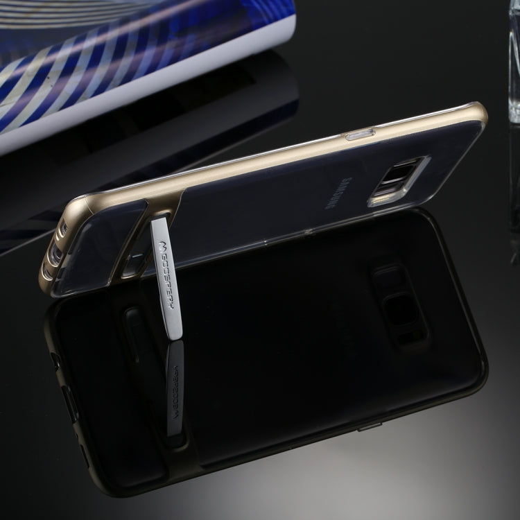 GOOSPERY for Galaxy S8 + Detachable Electroplating Bumper Frame + TPU Shockproof Protective Back Cover Case with Holder