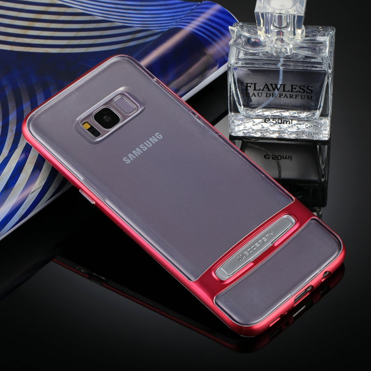 GOOSPERY for Galaxy S8 + Detachable Electroplating Bumper Frame + TPU Shockproof Protective Back Cover Case with Holder