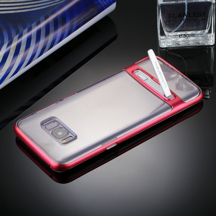GOOSPERY for Galaxy S8 + Detachable Electroplating Bumper Frame + TPU Shockproof Protective Back Cover Case with Holder