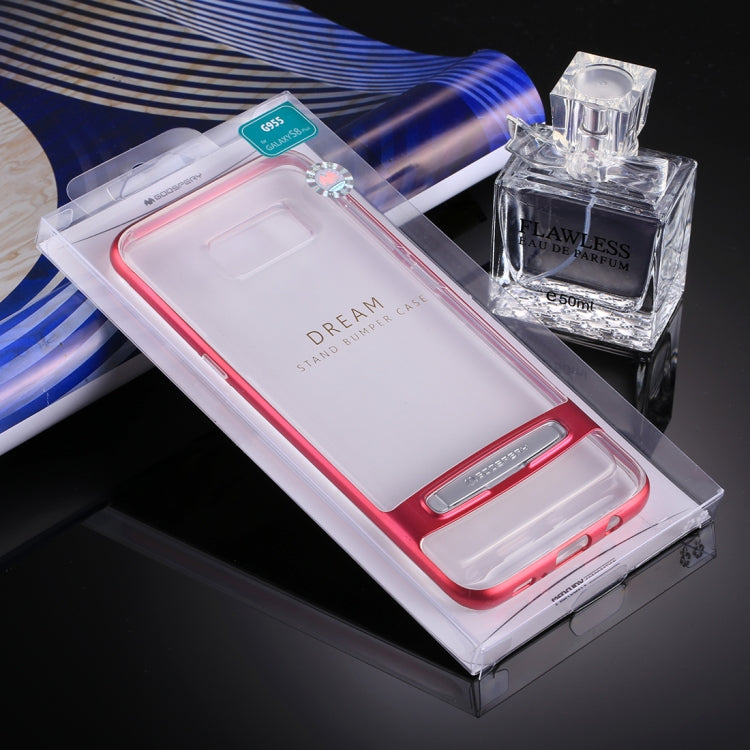 GOOSPERY for Galaxy S8 + Detachable Electroplating Bumper Frame + TPU Shockproof Protective Back Cover Case with Holder