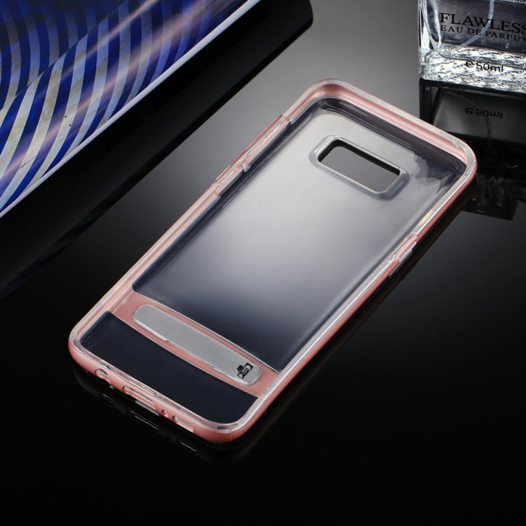 GOOSPERY for Galaxy S8 + Detachable Electroplating Bumper Frame + TPU Shockproof Protective Back Cover Case with Holder