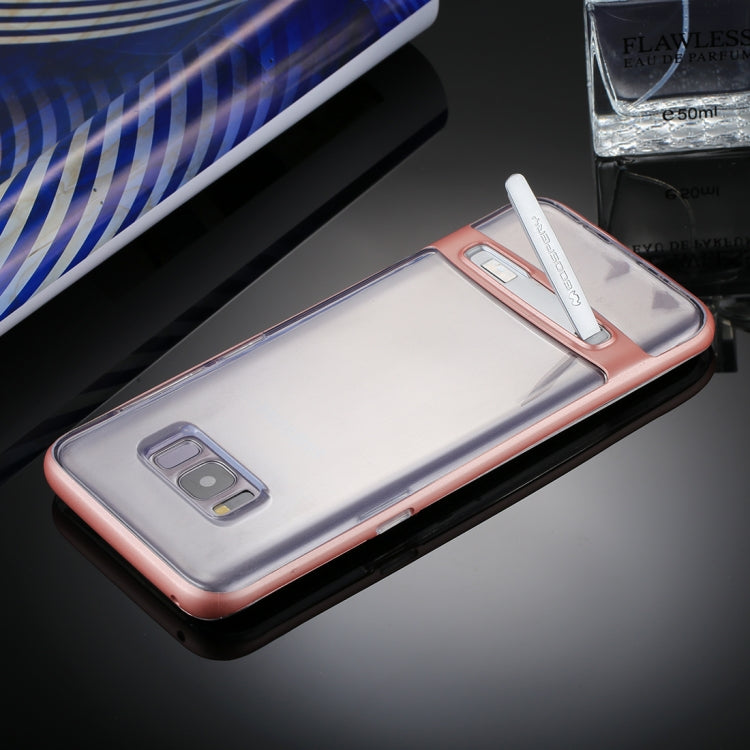 GOOSPERY for Galaxy S8 + Detachable Electroplating Bumper Frame + TPU Shockproof Protective Back Cover Case with Holder