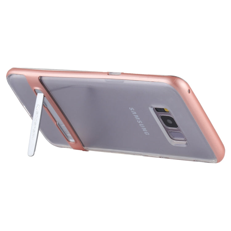 GOOSPERY for Galaxy S8 + Detachable Electroplating Bumper Frame + TPU Shockproof Protective Back Cover Case with Holder