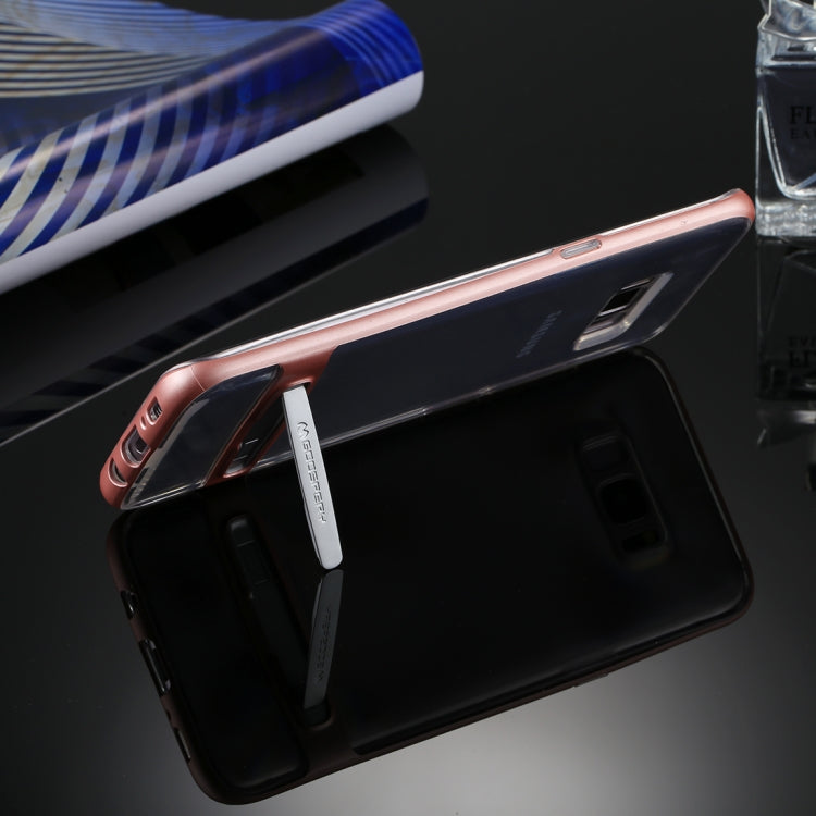 GOOSPERY for Galaxy S8 + Detachable Electroplating Bumper Frame + TPU Shockproof Protective Back Cover Case with Holder