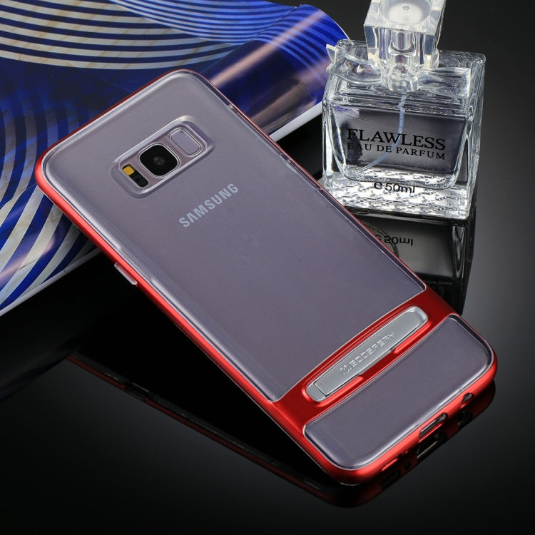 GOOSPERY for Galaxy S8 + Detachable Electroplating Bumper Frame + TPU Shockproof Protective Back Cover Case with Holder