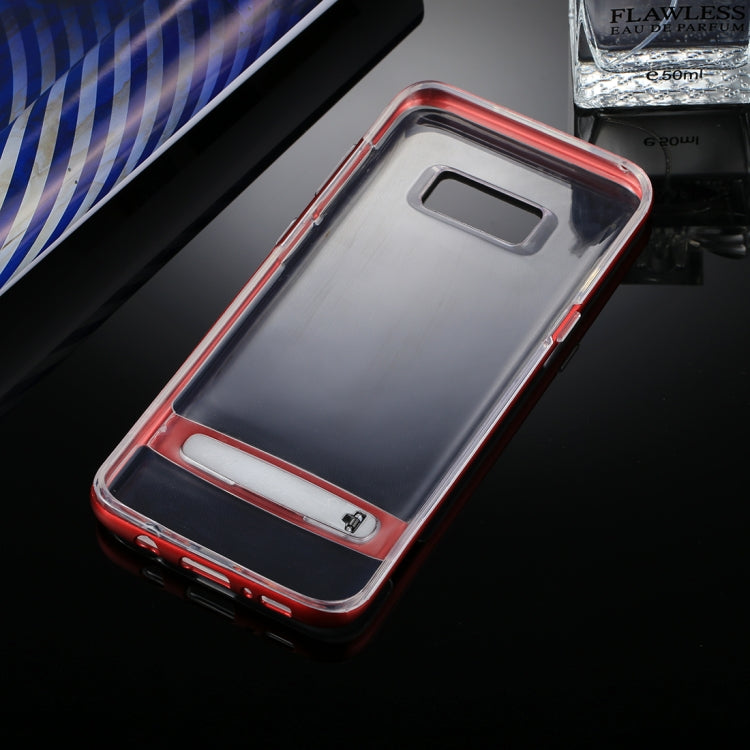 GOOSPERY for Galaxy S8 + Detachable Electroplating Bumper Frame + TPU Shockproof Protective Back Cover Case with Holder