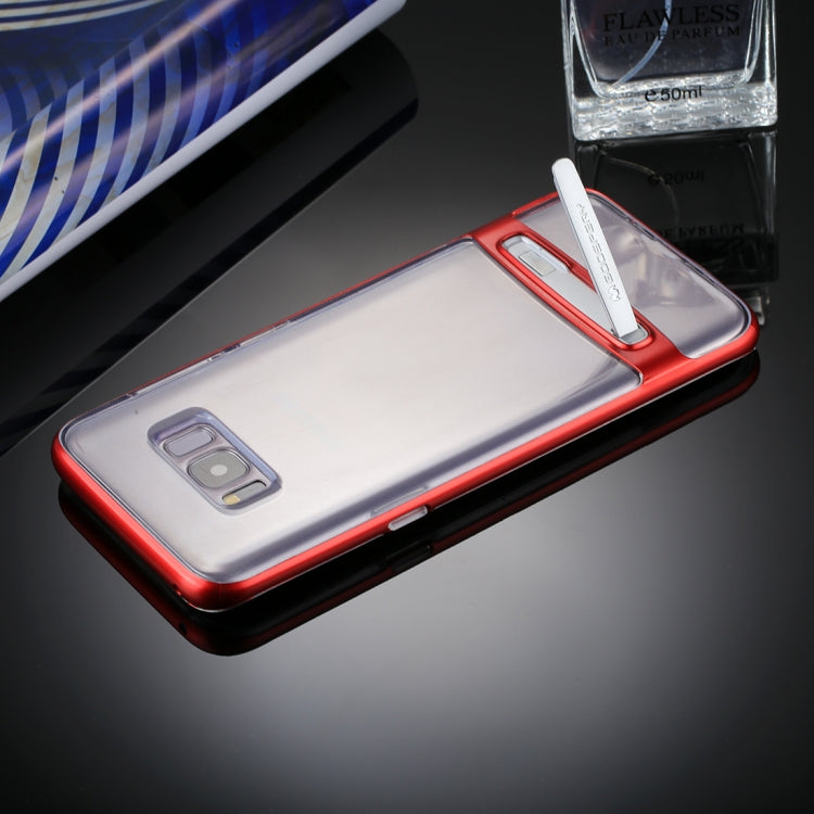 GOOSPERY for Galaxy S8 + Detachable Electroplating Bumper Frame + TPU Shockproof Protective Back Cover Case with Holder