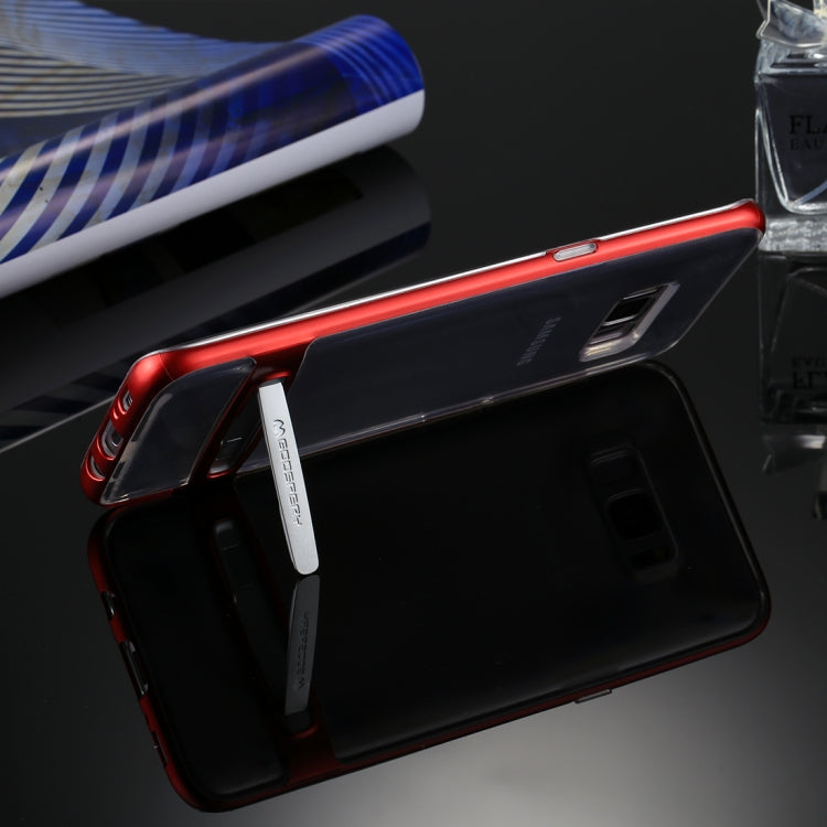 GOOSPERY for Galaxy S8 + Detachable Electroplating Bumper Frame + TPU Shockproof Protective Back Cover Case with Holder