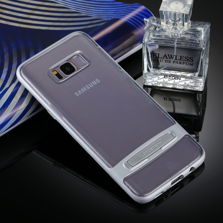 GOOSPERY for Galaxy S8 + Detachable Electroplating Bumper Frame + TPU Shockproof Protective Back Cover Case with Holder
