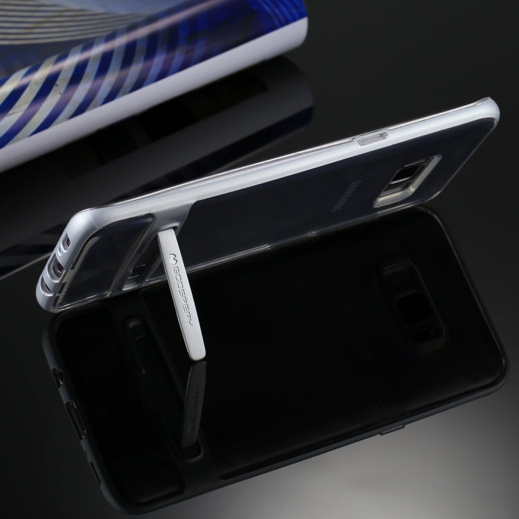 GOOSPERY for Galaxy S8 + Detachable Electroplating Bumper Frame + TPU Shockproof Protective Back Cover Case with Holder