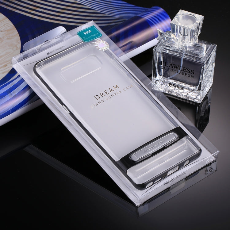 GOOSPERY for Galaxy Note 8 Detachable Electroplating Bumper Frame + TPU Shockproof Protective Back Cover Case with Holder