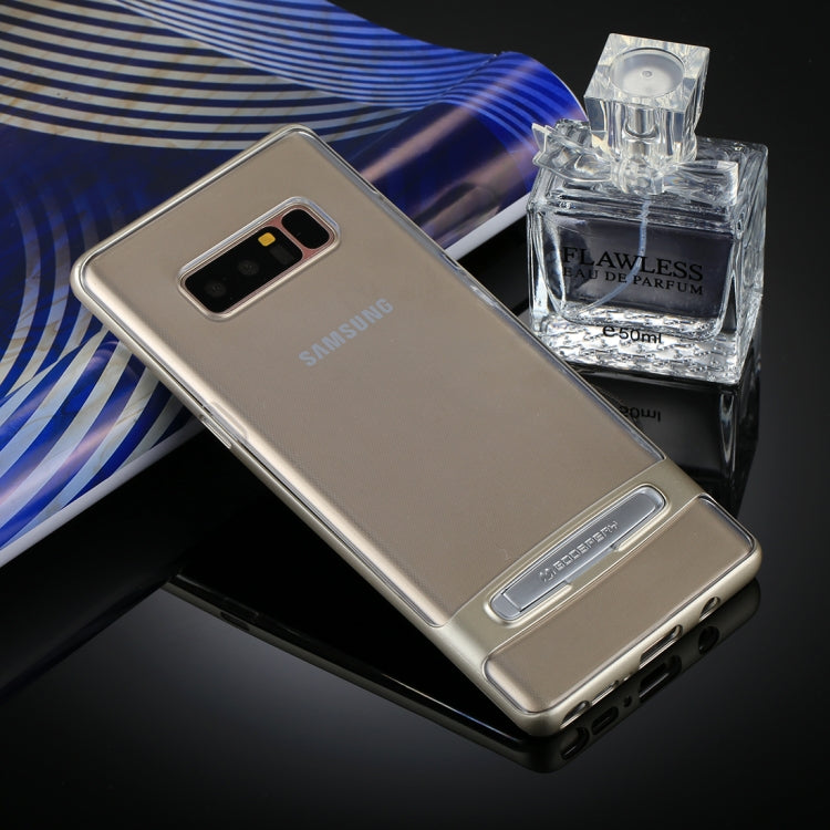 GOOSPERY for Galaxy Note 8 Detachable Electroplating Bumper Frame + TPU Shockproof Protective Back Cover Case with Holder