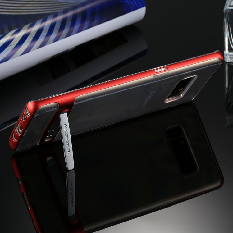 GOOSPERY for Galaxy Note 8 Detachable Electroplating Bumper Frame + TPU Shockproof Protective Back Cover Case with Holder