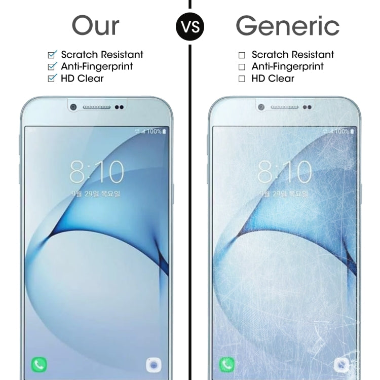 2 PCS 0.26mm 9H 2.5D Tempered Glass Film for Galaxy A8 (2016)