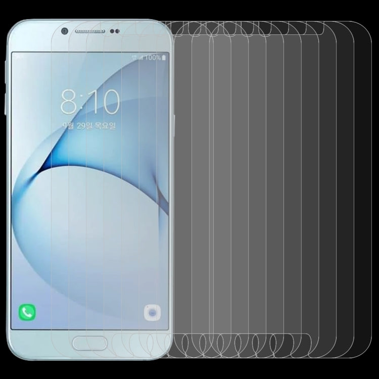 10 PCS 0.26mm 9H 2.5D Tempered Glass Film for Galaxy A8 (2016)