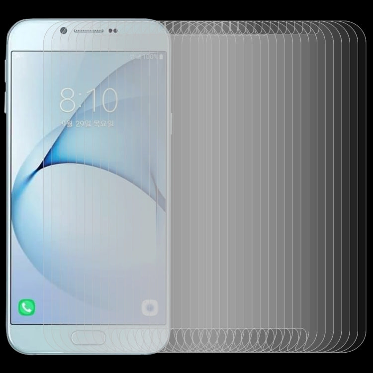 50 PCS 0.26mm 9H 2.5D Tempered Glass Film for Galaxy A8 (2016)