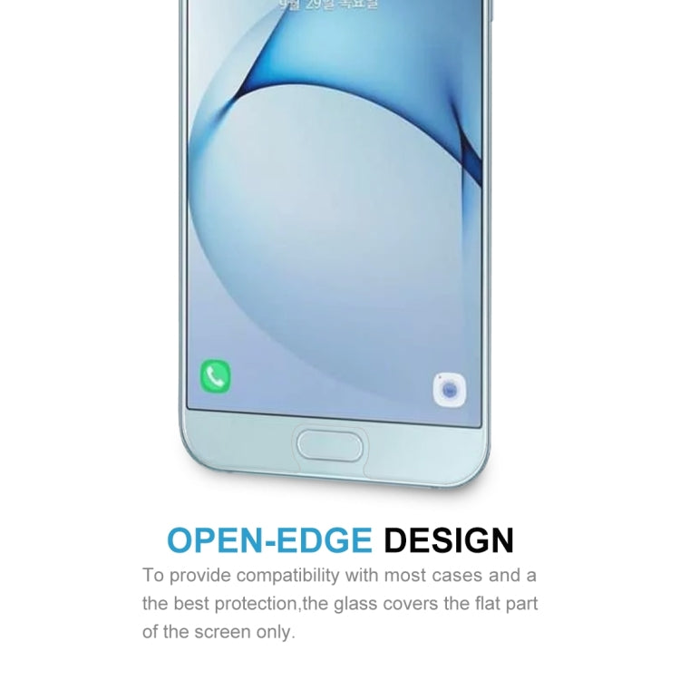 100 PCS 0.26mm 9H 2.5D Tempered Glass Film for Galaxy A8 (2016)