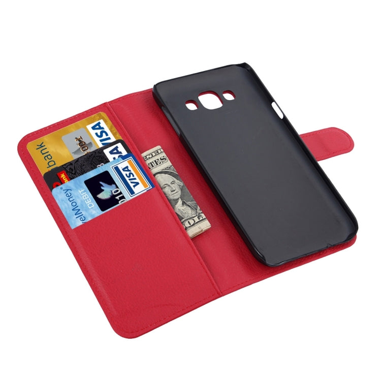 For Galaxy A3 / A300F Litchi Texture Horizontal Flip Leather Case with Holder & Card Slots & Wallet